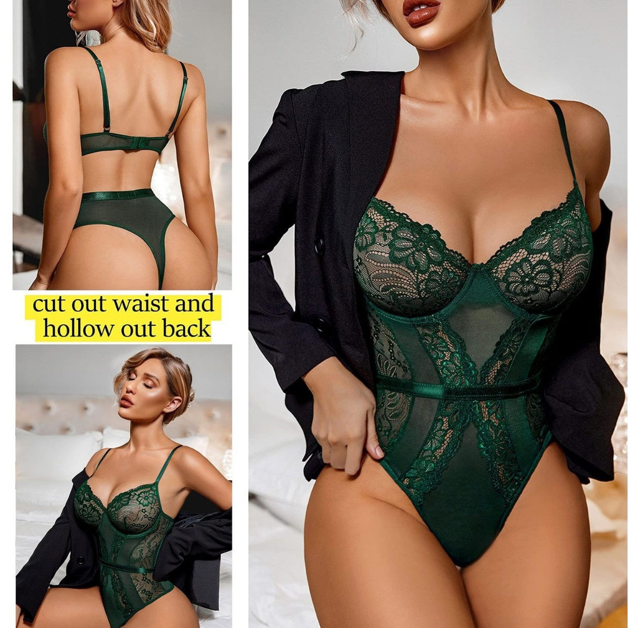 Sexy Lace Fitted Bodysuit – Ultra Thin Temptation Lingerie