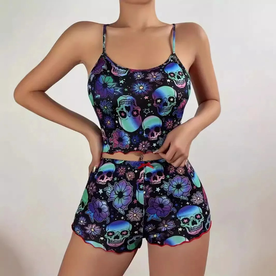 Halloween Pyjama Set – Women’s Cami Top & Shorts